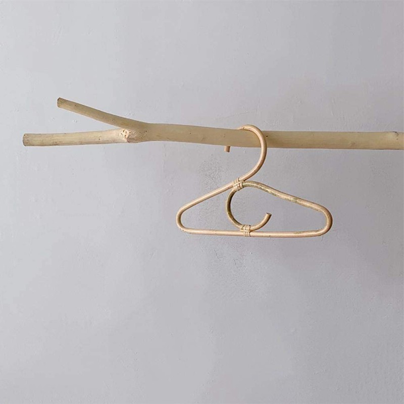 Natural Rattan Hanger Hooks Wall Rack Garments Organizer Rack Clothes Hat Hanging Hook Rattan Hanger Room Decor Hanger