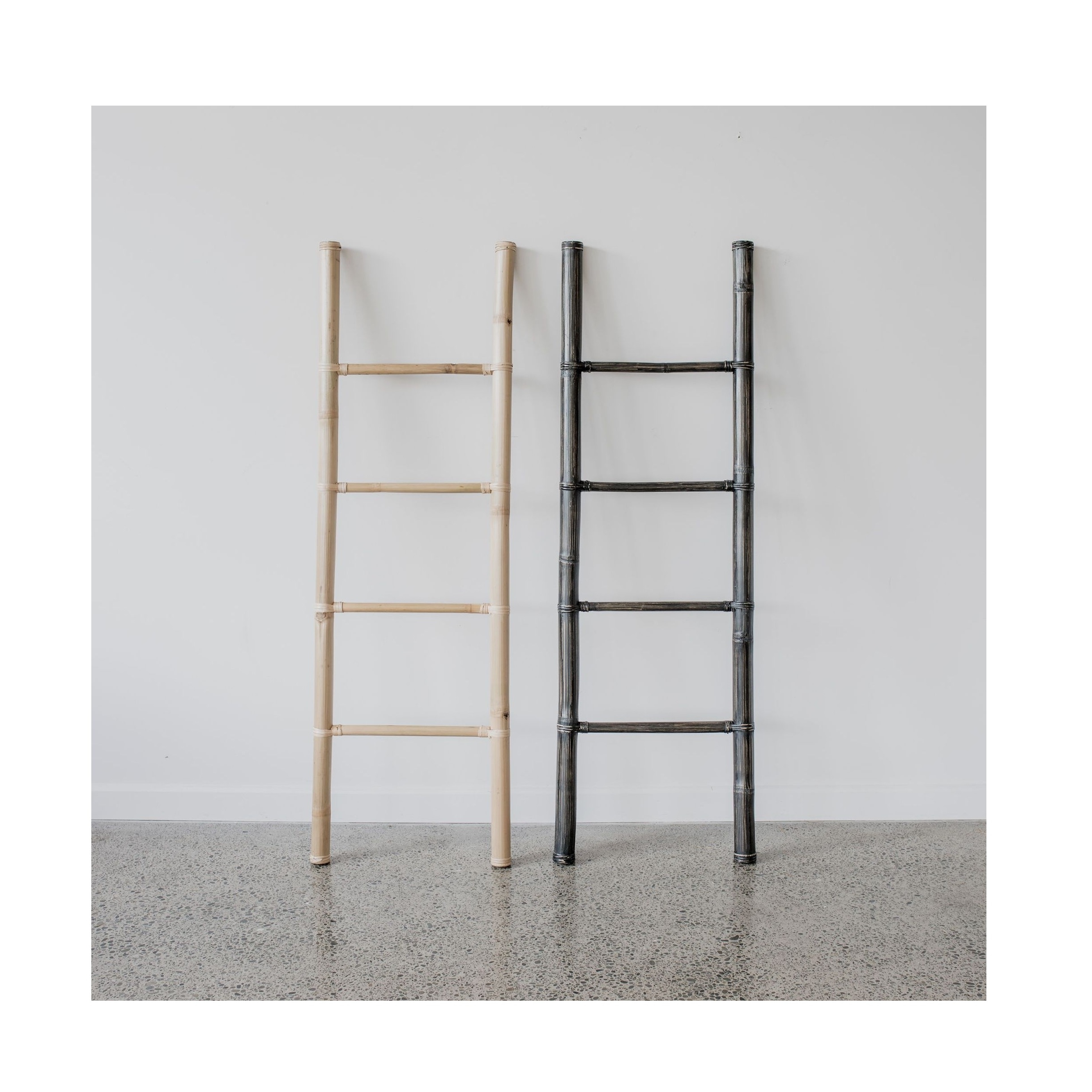 Factory durable Bamboo Step Ladder for Towel clothes rack Decor Bamboo rack Furniture for Bathroom and Living room