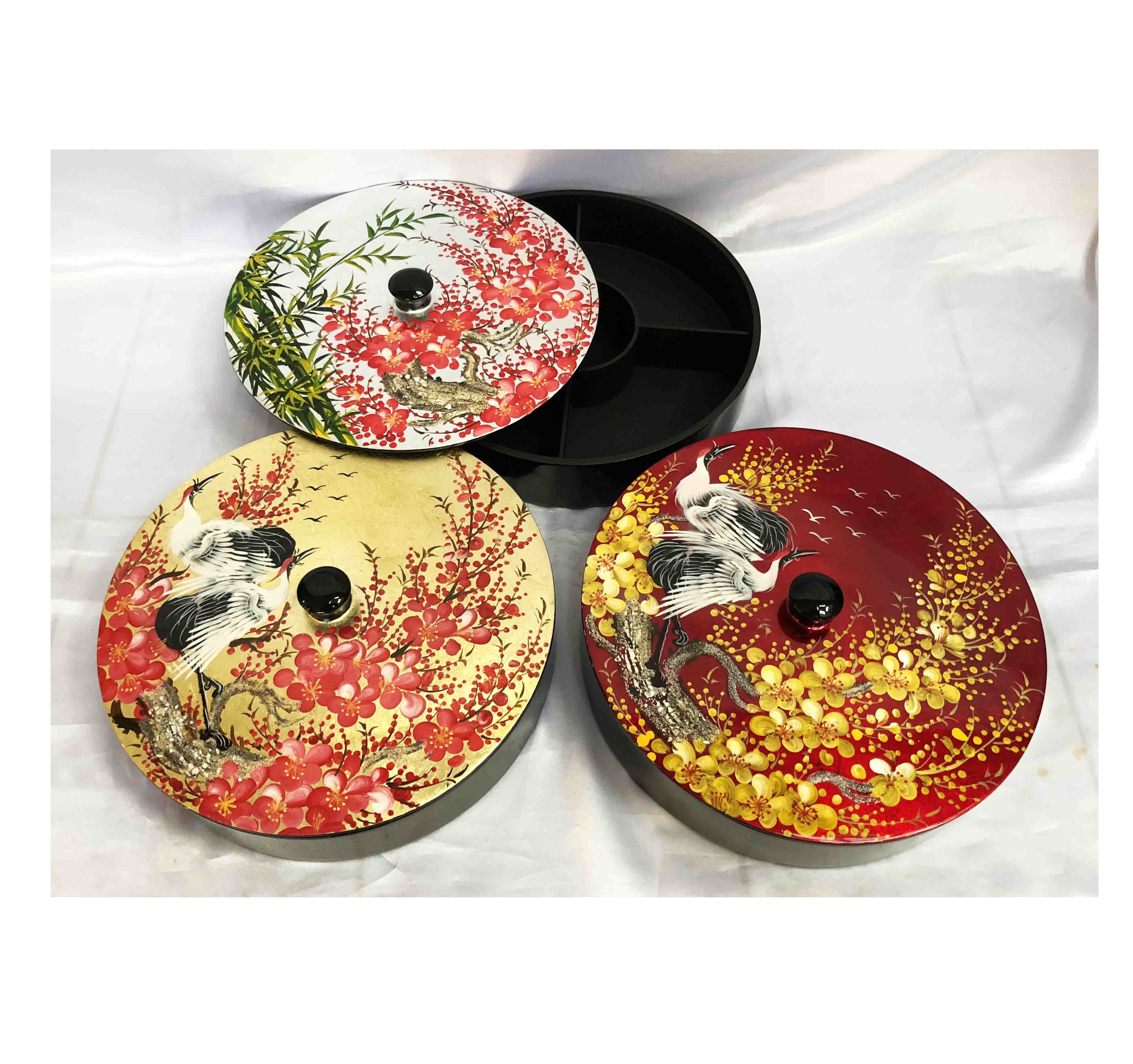 round lacquer box/ Vietnam lacquer box (Ms.Sandy 0084587176063 WS)