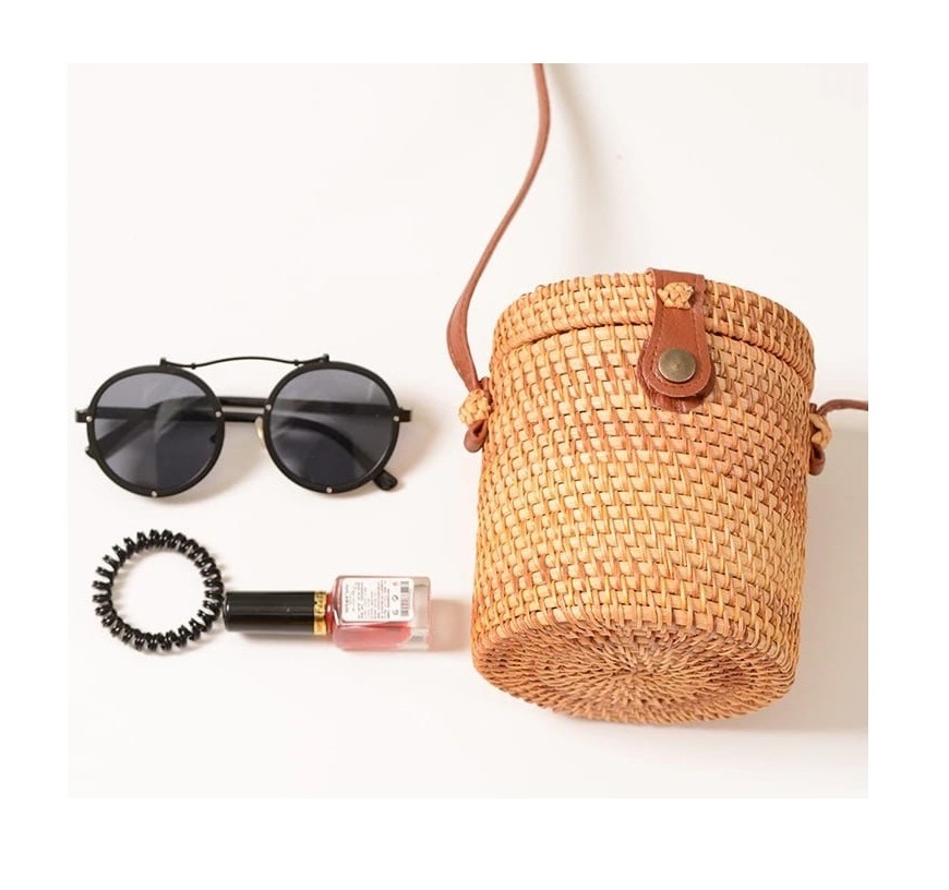 Hot Selling Durable Using Top Quality Summer Handmade Round Bamboo Rattan Bag for women ( whatsapp 0084587176063 Sandy)