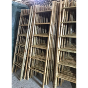 Vintage Wooden Bamboo Ladder Customized Size At Competitive Price For Decor And Hangers