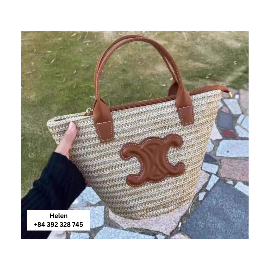 ELEGENT STYLE SEAGRASS BAG/HANDMADE BAG VINTAGE BAG CHRISTMAS HANDICRAFT BAG/SEAGRASS GIFT BAG BIG GRASS BAG LEAVES