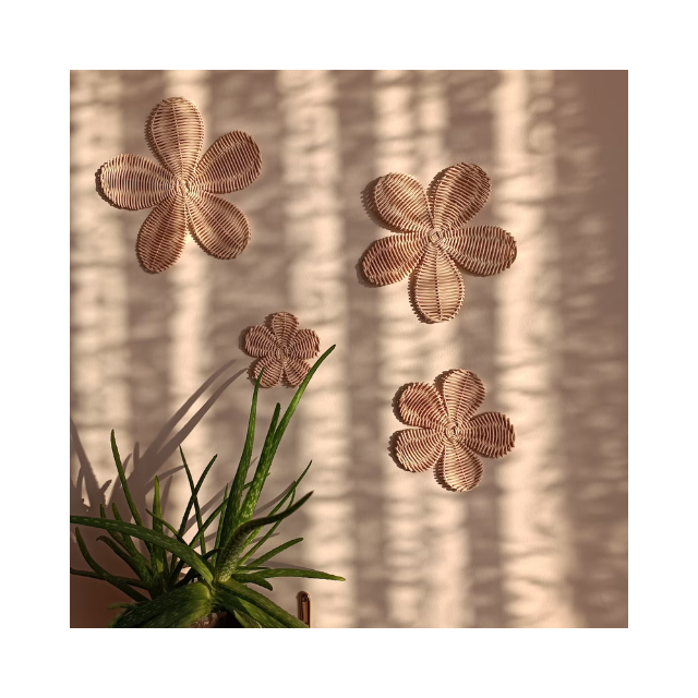 Best Try  Rattan Flower for Wall Decoration Rattan Wall Flower, Nursery Wall Decor, Daisy Decor For Christmas At Cheap Price