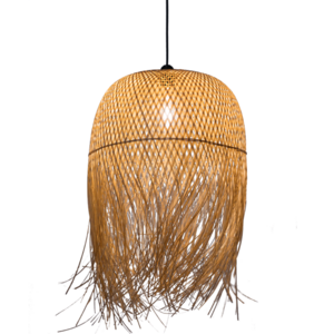 Simple Handle The Light Resembles A Pleasant Seagrass Lamp Lighting Soft Lighting And Exotic Style To A Living Room