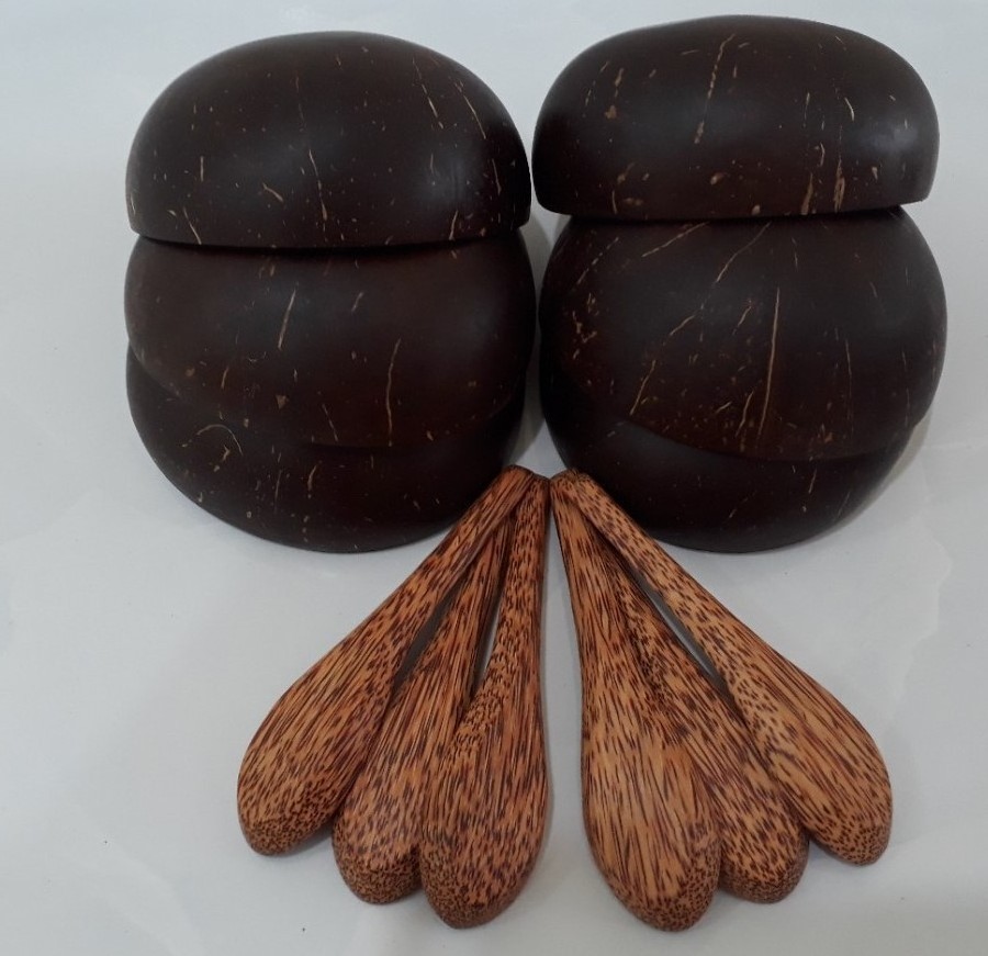 Coconut shell bowl use for rice, soup  - Vietnam coconut shell bowl (Sandy 84587176063 WS) 99 Gold Data