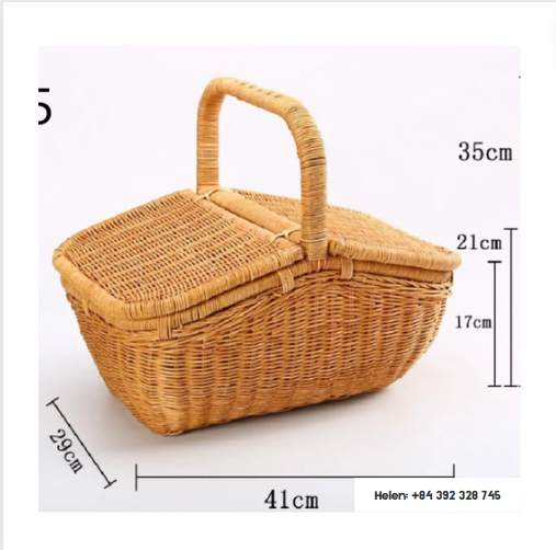 HOT SALE WICKER BASKET LOW PRICE CHEAP SALE - HIGH QUALITY PICNIC FOOD CONTAINING BASKET SALE WITH BEST PRICE NEW TREND SUMMER24