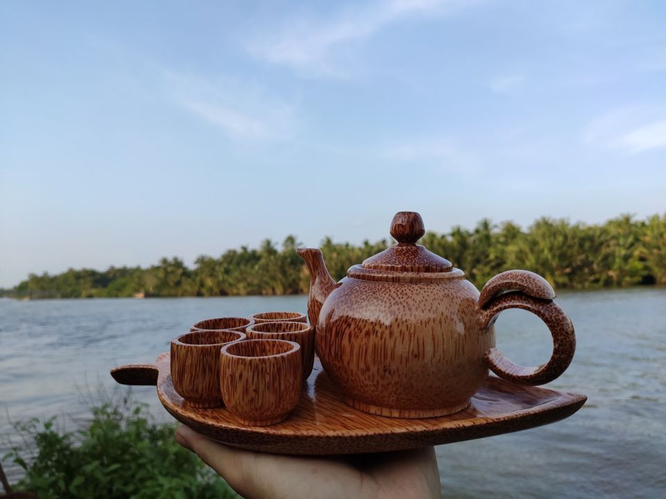 coconut wood Tea Cup at the best online prices coconut wood tea cup set for decorating or drinking 2021