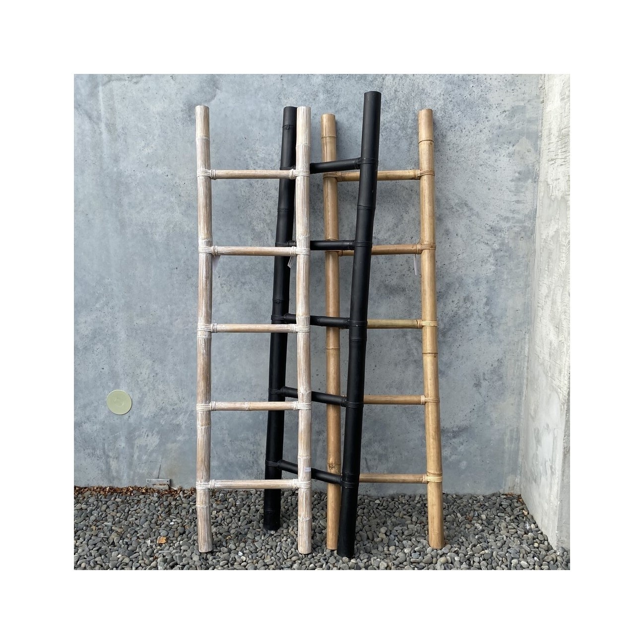 Bamboo step ladder for decorative home - Bamboo ladder for bathroom standing towel racks - Cheap price Vietnmese bamboo ladder