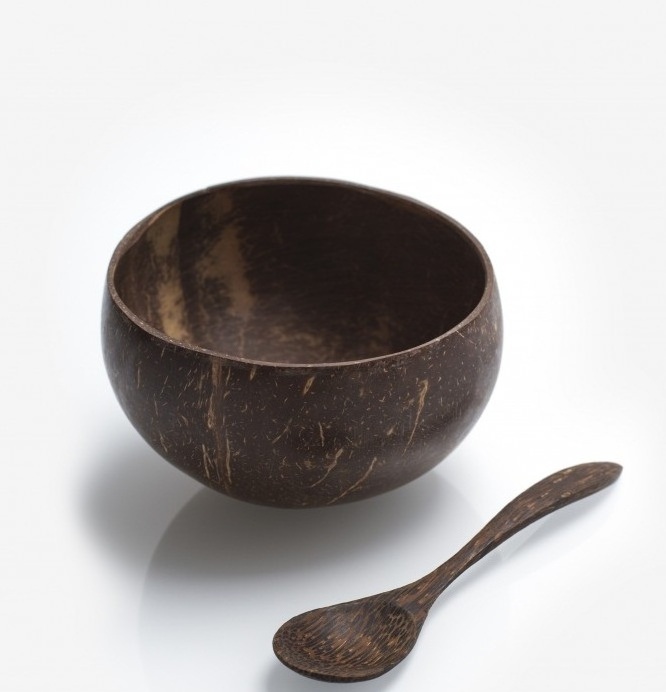 Coconut shell bowl use for rice, soup  - Vietnam coconut shell bowl (Sandy 84587176063 WS) 99 Gold Data