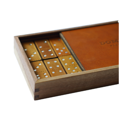 High quality domino in wooden box with custom logo dominoes