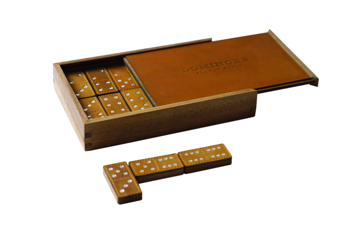 High quality domino in wooden box with custom logo dominoes