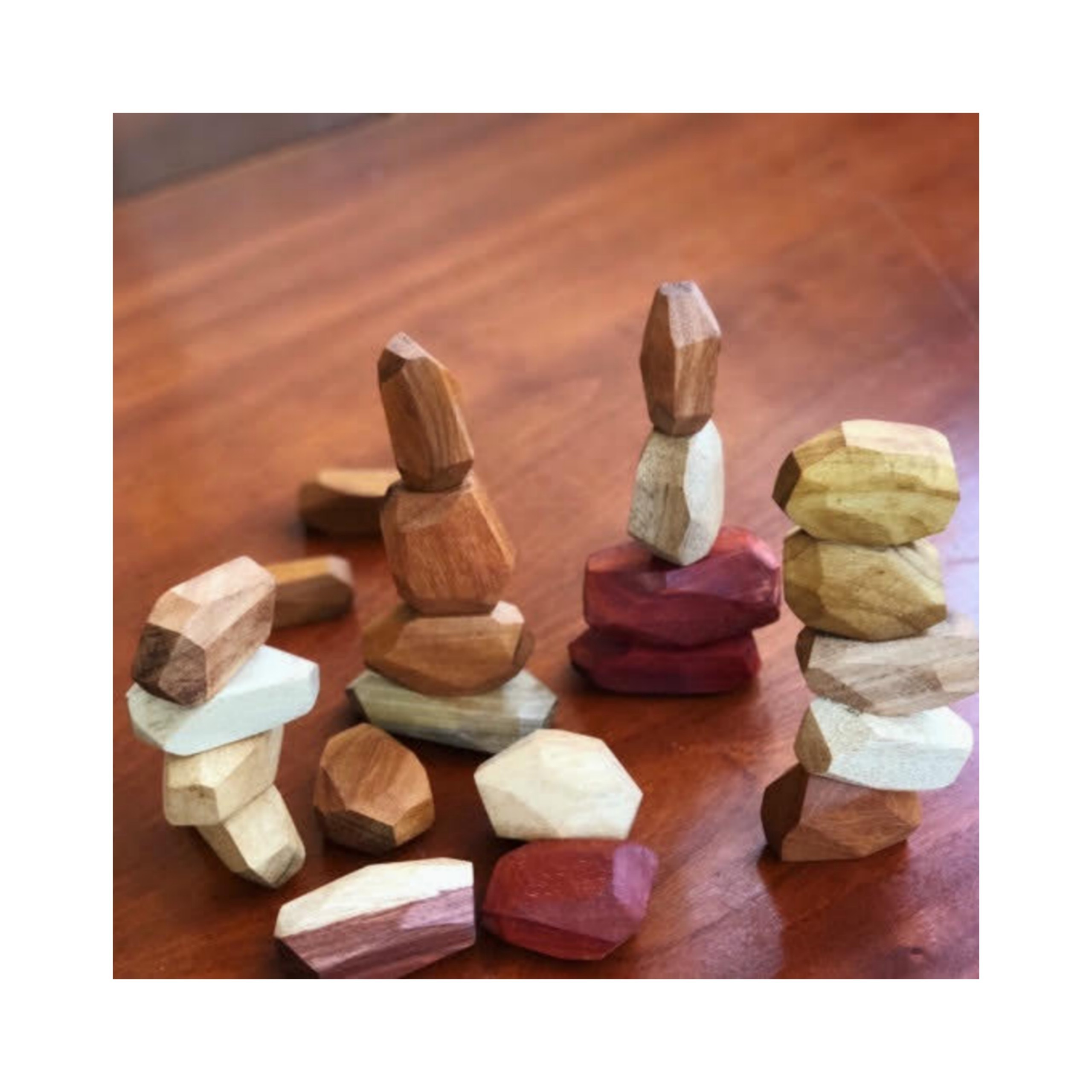 Tumi Ishi Wood Rock - All small and large pieces are made of wood and crafted by hands to balance themselves at any position. 99 Gold Data