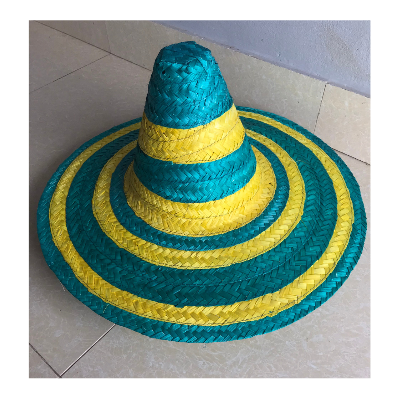 New Style Mexican Sombrero Wide Brim Hats - Sombrero Large Mexican Straw Hat Party Multicolour Made In Vietnam