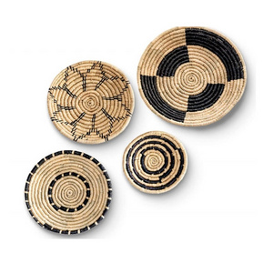 New designed seagrass wall plate/ hand weaving wall basket hanging decoration for wall decoration