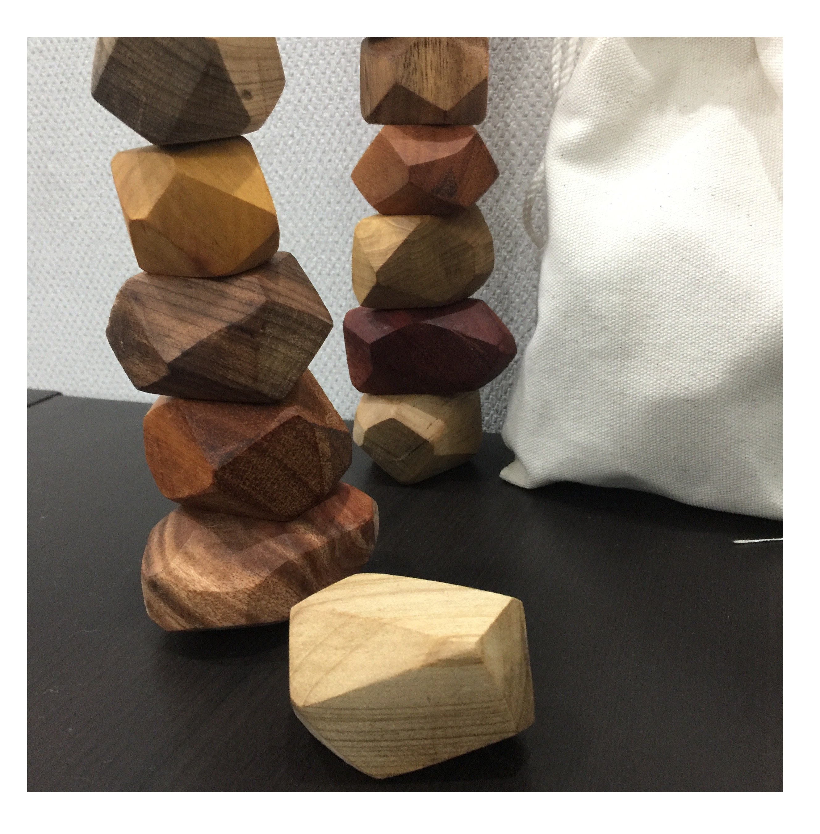 Wholesale Set Tumi Ishi Wood Balancing Stacked Stones education and relax [Ws0084587176063]