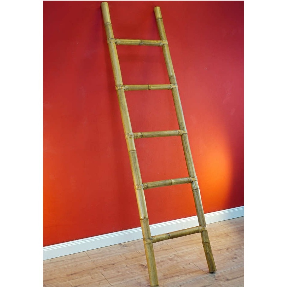 Wholesale  durable decor Bamboo Step Ladder for Towel clothes rack Decor Bamboo rack Furniture for Bathroom and Living room