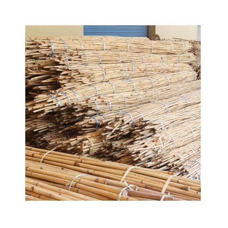 Wholesale 18mm to 50mm Polished Rattan Manau Cane Poles 100% Nature Dry Straight Rattan Bamboo pole for sale