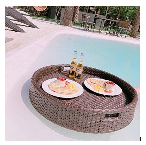 Hot Coming Summer Rattan Floating Tray - Float Tray Is used to Serve Breakfast in Swimming Pool