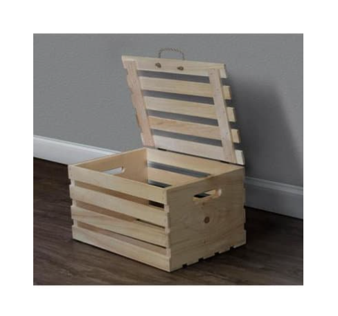 Large wooden Shipping crates with Lids made of 100% Pine wood