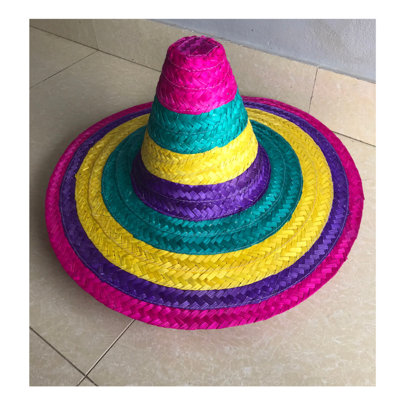 New Style Mexican Sombrero Wide Brim Hats - Sombrero Large Mexican Straw Hat Party Multicolour Made In Vietnam