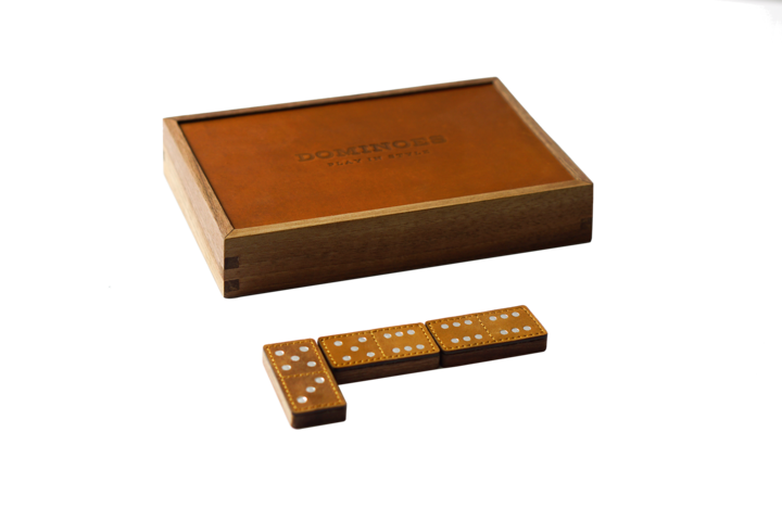 High quality domino in wooden box with custom logo dominoes