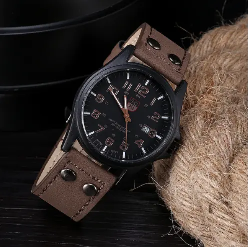 New Leather Strap Hand Men Wrist Best Seller Soki New Styles Men Leather Business Casual Watches Quartz Wristwatch