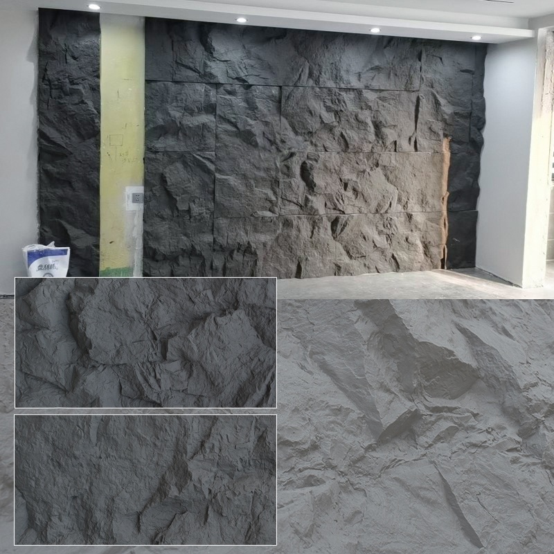 Artificial polyurethane stone panel faux PU rock stone wall panel good looking decorative material for KTV decor veneer exterior