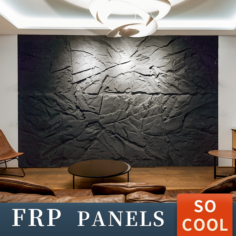 FRP stone wallboard raw stone panel stone slab 3D Faux Concrete Veneer Wall for Interior and Exterior Covering Panel