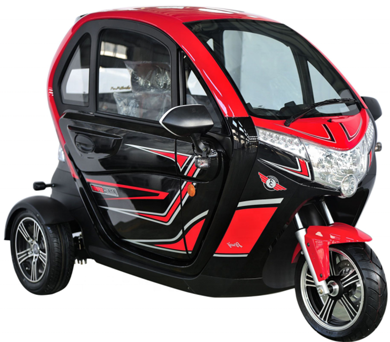 Hot sale new arrival fully enclosed closed electric 3 wheel 2 person electric car disabled enclosed electric car