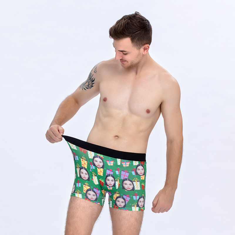 china Dropshipping Custom printed face slutty men non slip imported underwear for men