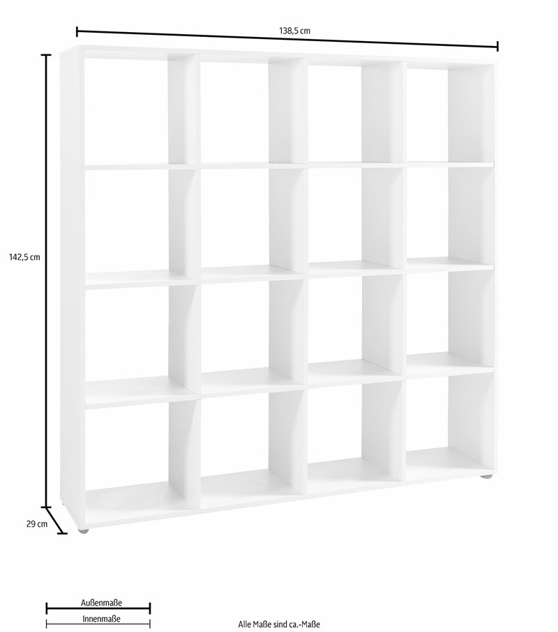 High quality 4-tier open cube bookshelf antique design storage wooden wall bookshelf