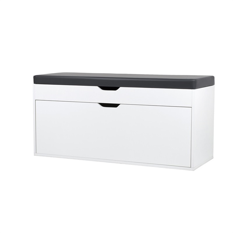 Hot Sale New Modern Design White Wood Shoe Cabinet Bench for Hallway