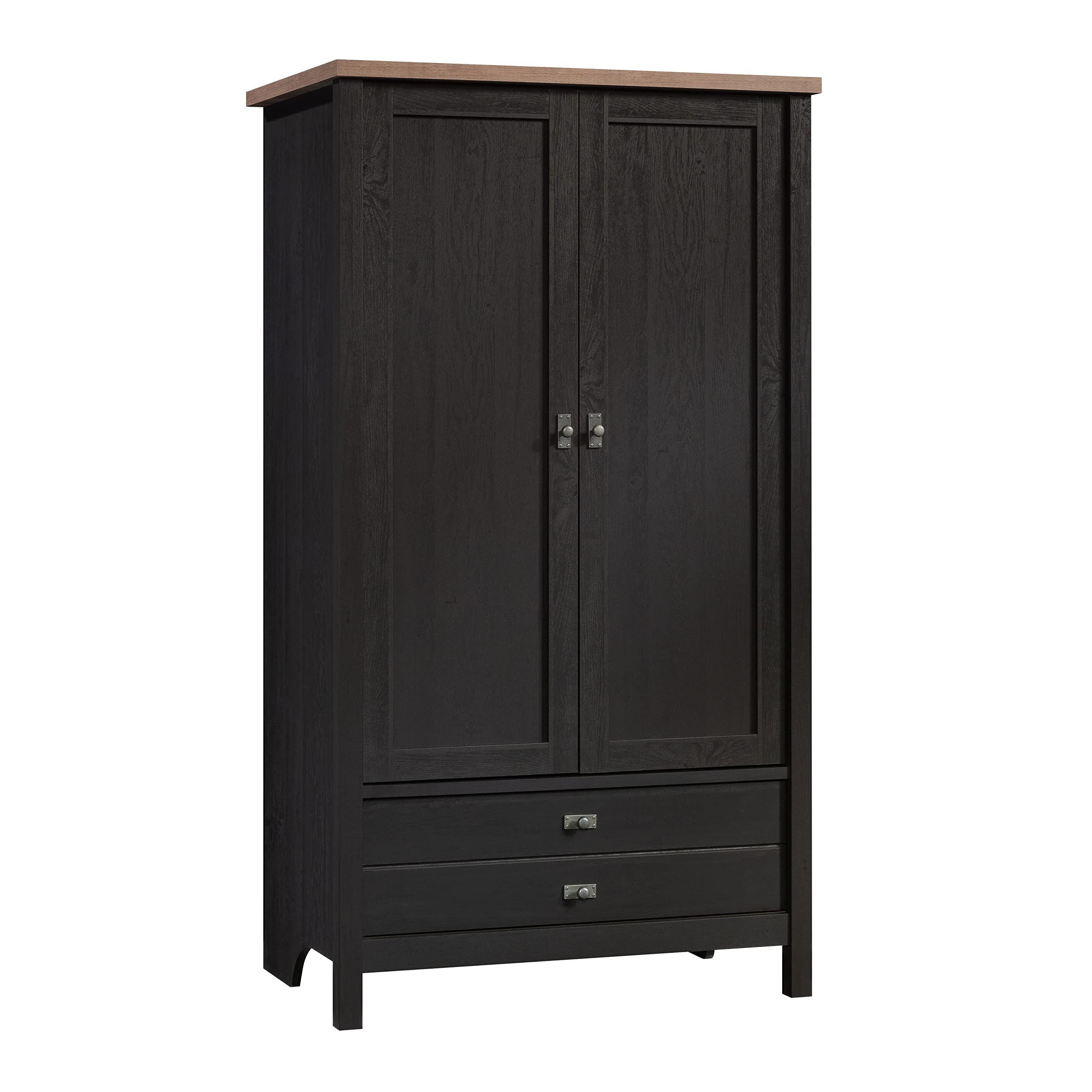 Assemble wooden furniture bedroom custom minimalist black wardrobe closets with drawers