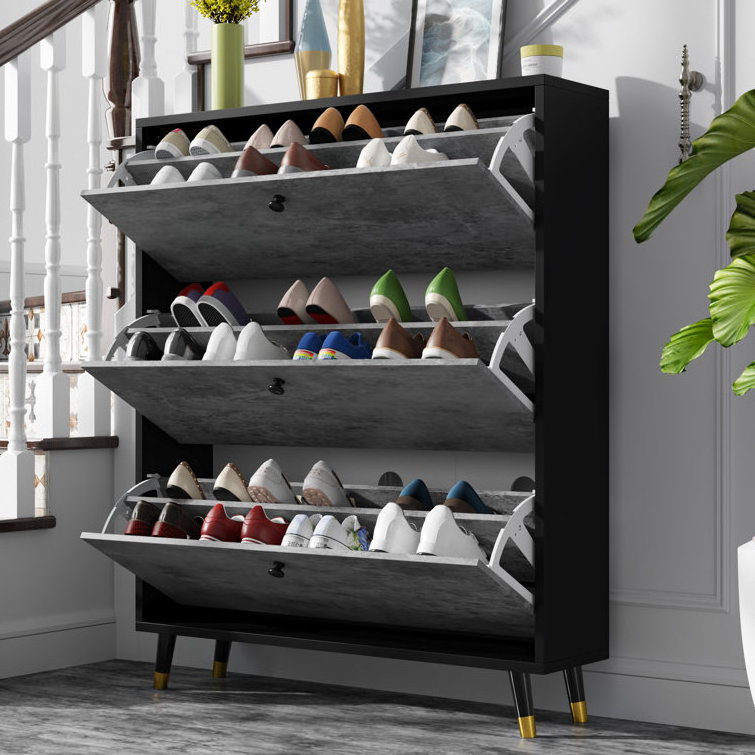 Modern Shoe Cabinet Furniture Luxury with Hidden Shoe Rack Entryway Cabinet Large Capacity Shoe Storage Organizer