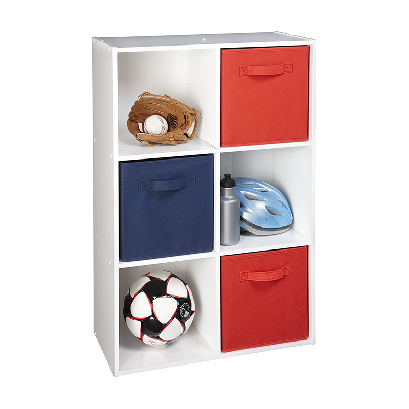 Home Furniture Living Room 6 Cubes Wall Mount Wood Cabinet Storage Organizer Book Shelf Bookcase