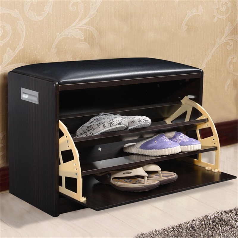 Luxury Design Office Style PB/MDF Wood Shoe Cabinet Bench for Hallway ferris wheel shoes rack