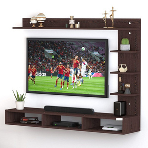 Wall Mounted TV Entertainment Unit Cabinet with Shelves Storage TV Cabinet Wall Hanging Set Top Box Wall Stand for Living room