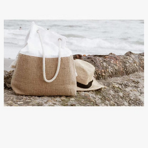 Cotton and Jute Beach Tote bags wholesale