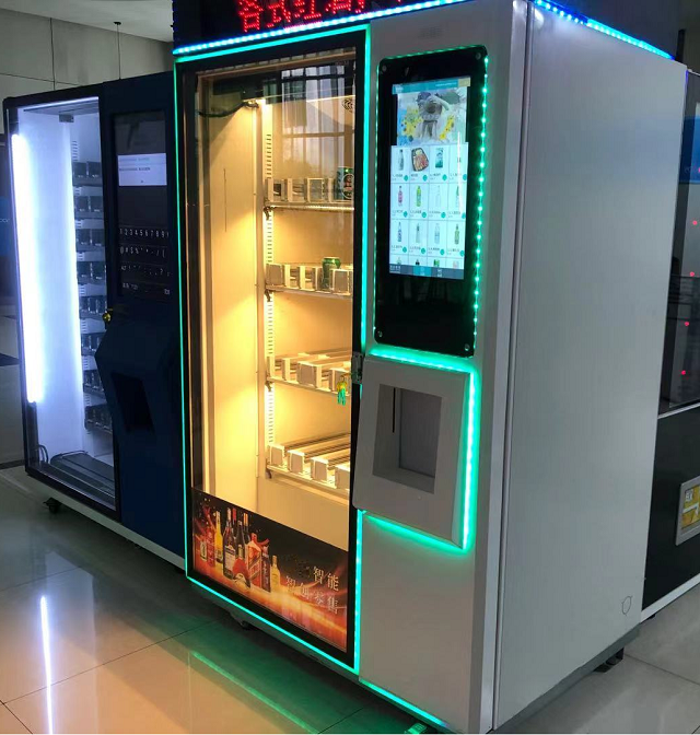 unmanned automatic cold cocktail drinks vending machine with elevator