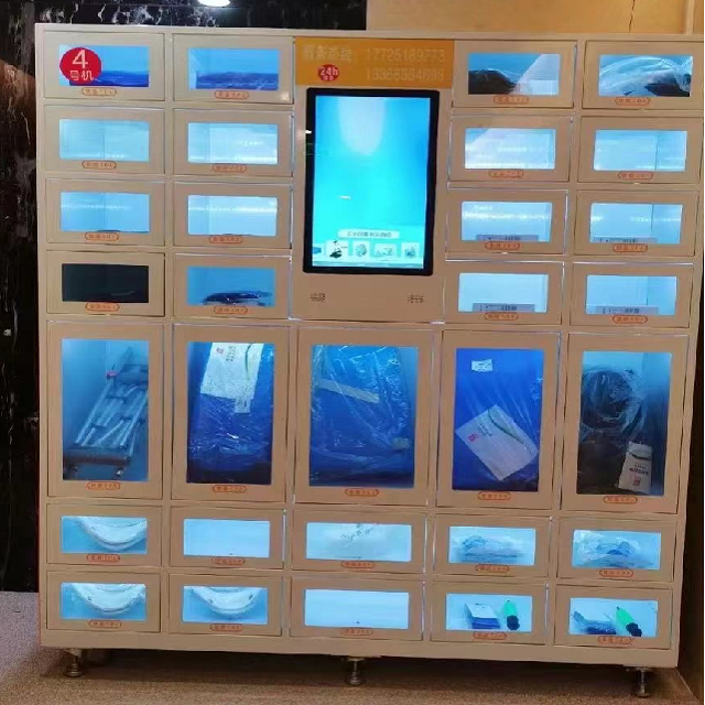 customizable industrial smart lockers vending machines for books/clothes/sneakers/t-shirts/flowers/hair/dressing