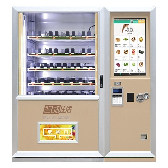 healthy cup pasta noodles elevator vending machine with cash and cashless acceptors