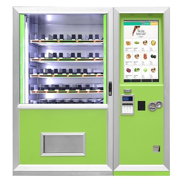 healthy cup pasta noodles elevator vending machine with cash and cashless acceptors