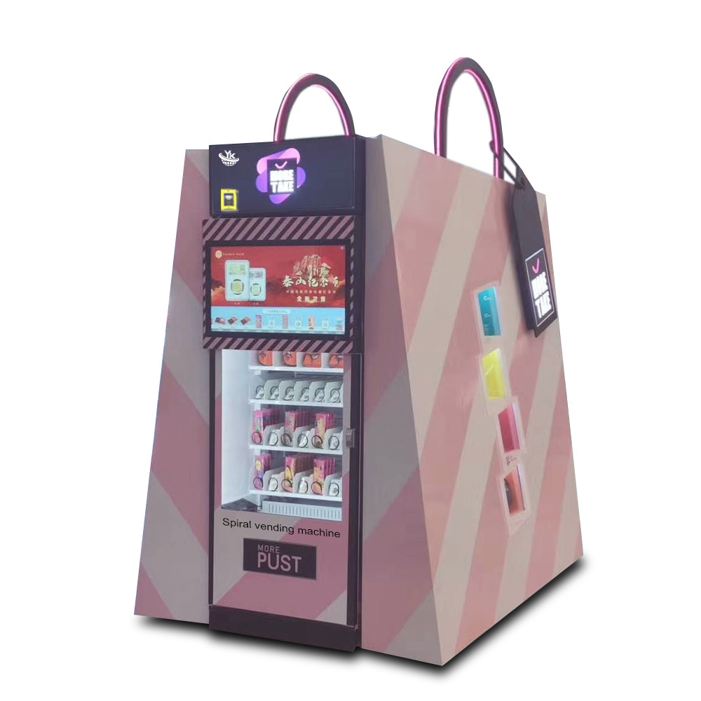 modern decorated vending machine with cash and cashless accepters