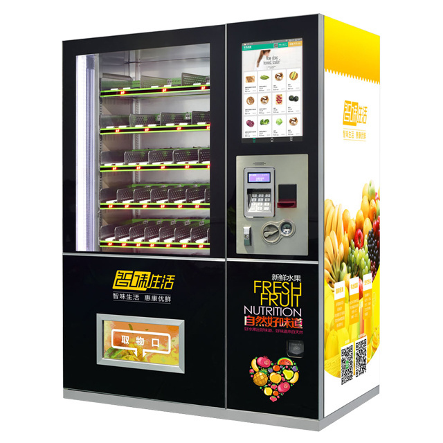 unmanned cup pot noodle snacks vending machine with cash currency and cashless payment options