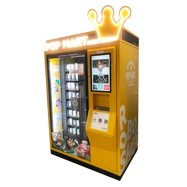 robot arm dispensing beauty fingernail press on vending machine with elevator