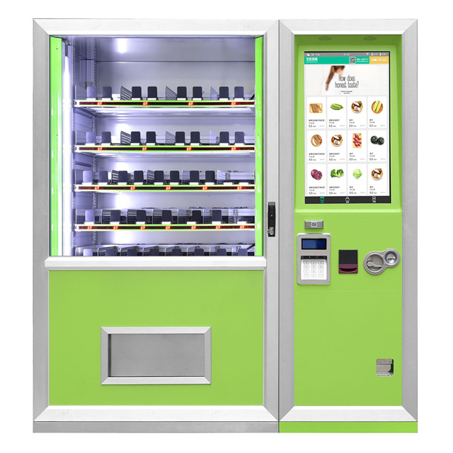 bakery snack cake vending machines with elevator lifting function