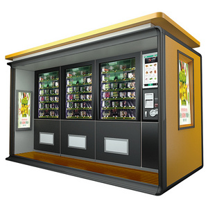 Factory Direct Sales top selling customized cold drinks snacks vending machine micro market with elevator