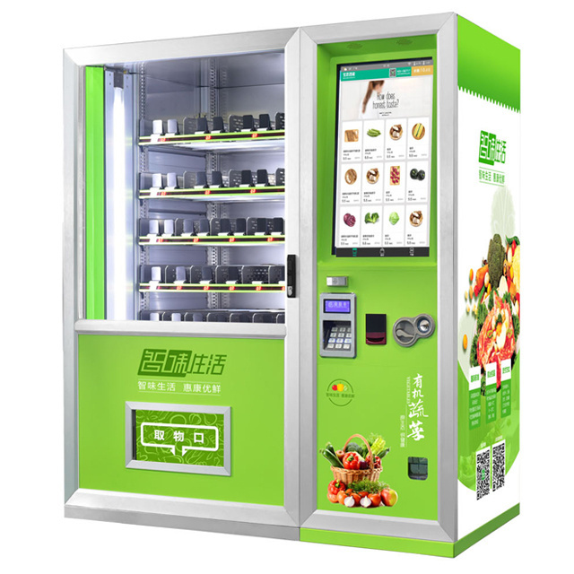 unmanned contactless cold necta drinks vending machine with cash currency and cashless payment options with elevator