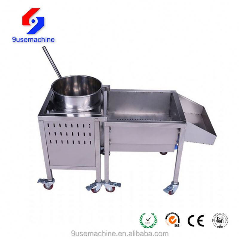 China stainless steel commercial caramel kettle corn popcorn making machine for sale