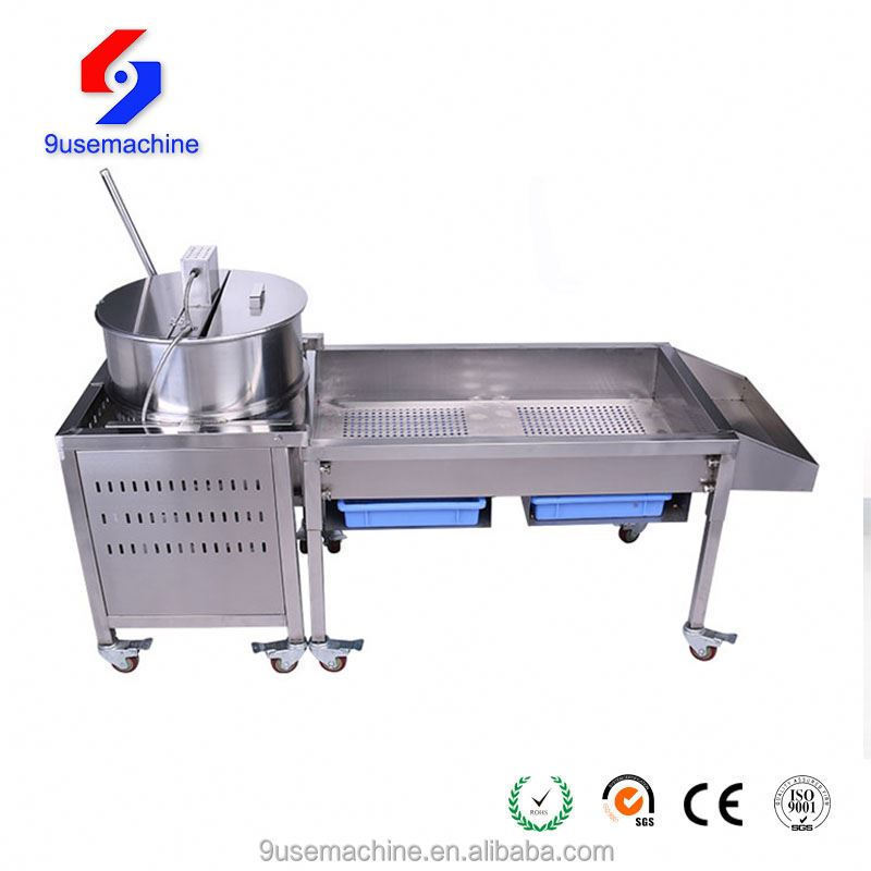 China stainless steel commercial caramel kettle corn popcorn making machine for sale